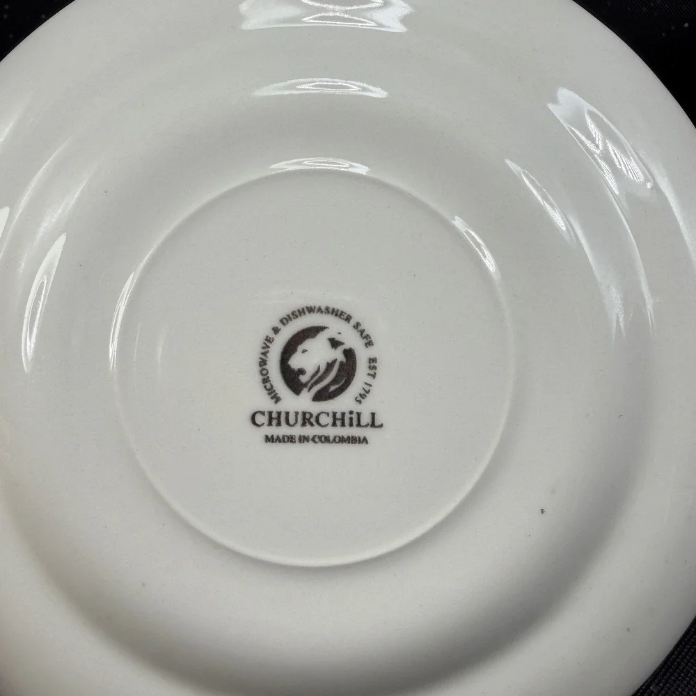 Churchill pink transferware